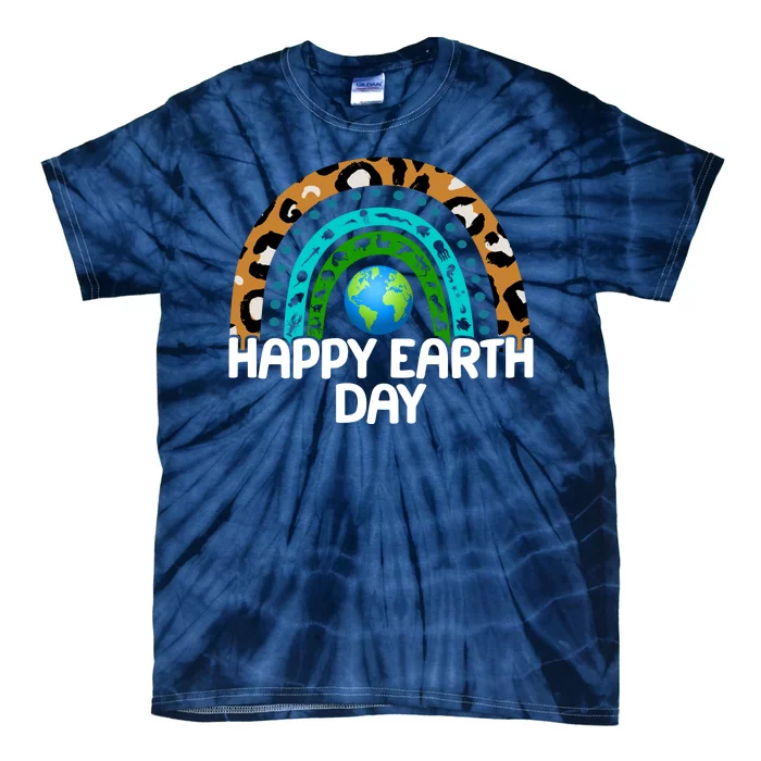 Happy Earth Day Wildlife Sealife Rainbow Tie-Dye T-Shirt