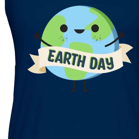 Happy Earth Day Ladies Essential Flowy Tank