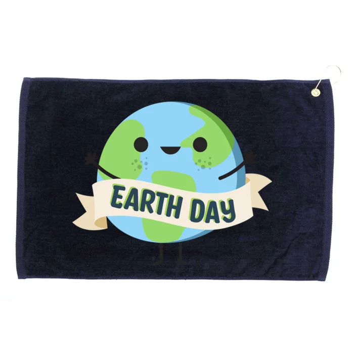 Happy Earth Day Grommeted Golf Towel