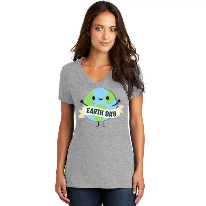 Happy Earth Day Women's V-Neck T-Shirt