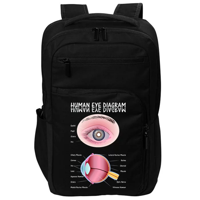 Human Eye Diagram Impact Tech Backpack