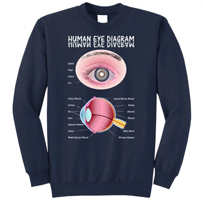 Human Eye Diagram Tall Sweatshirt