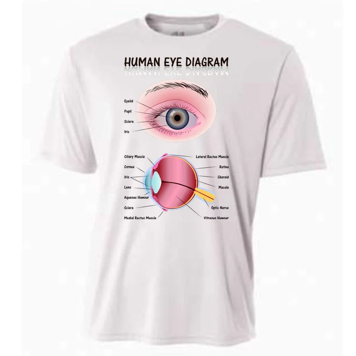 Human Eye Diagram Cooling Performance Crew T-Shirt