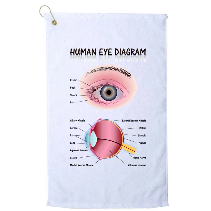 Human Eye Diagram Platinum Collection Golf Towel