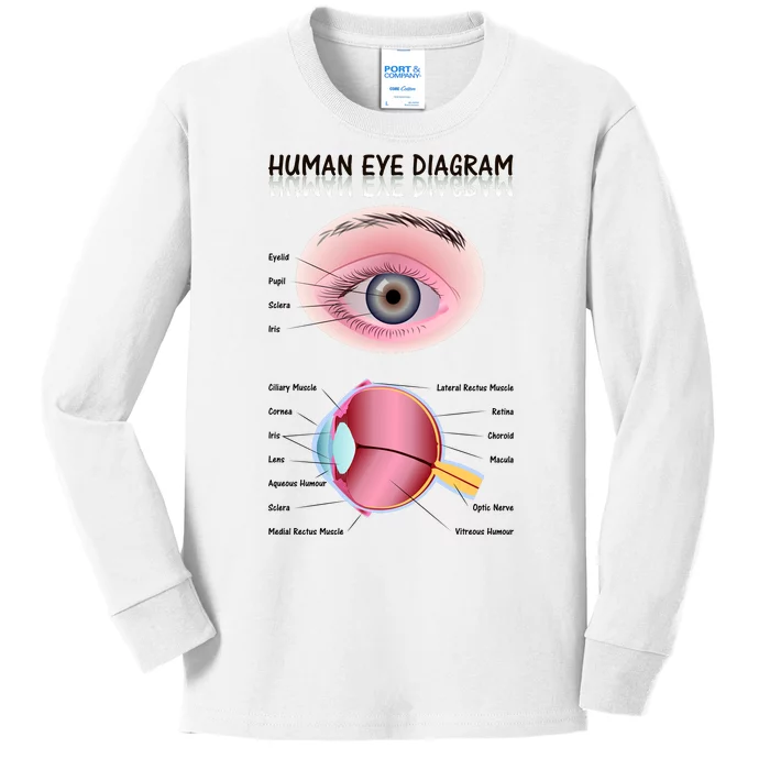 Human Eye Diagram Kids Long Sleeve Shirt