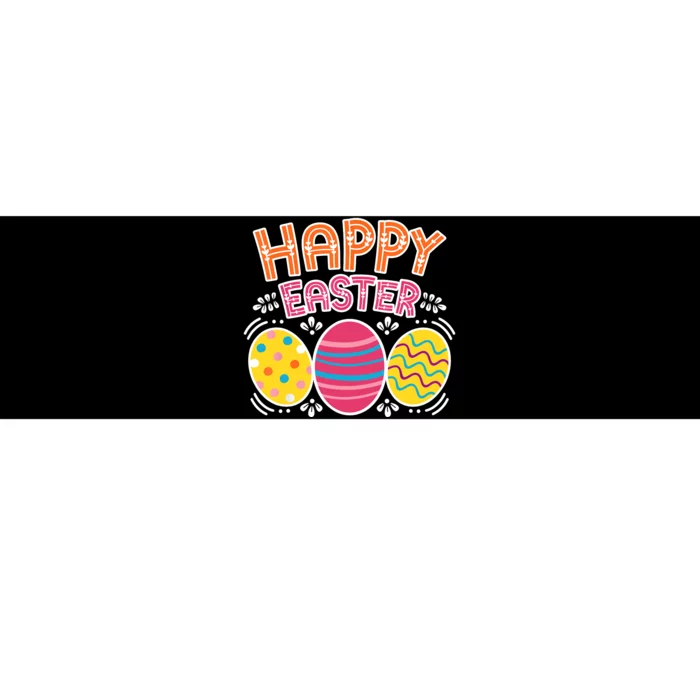 Happy Easter Day Colorful Egg Hunting Bumper Sticker