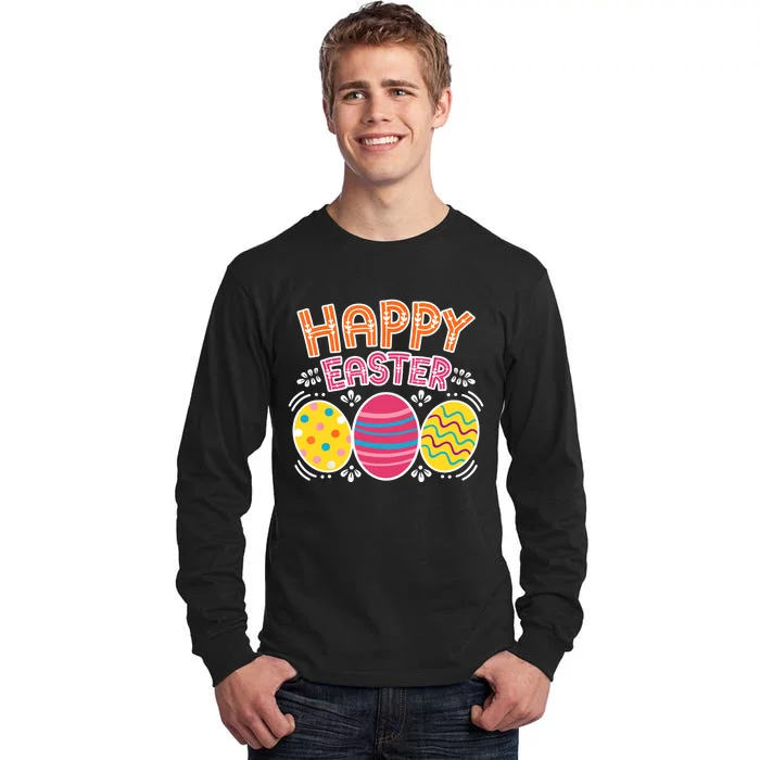 Happy Easter Day Colorful Egg Hunting Tall Long Sleeve T-Shirt