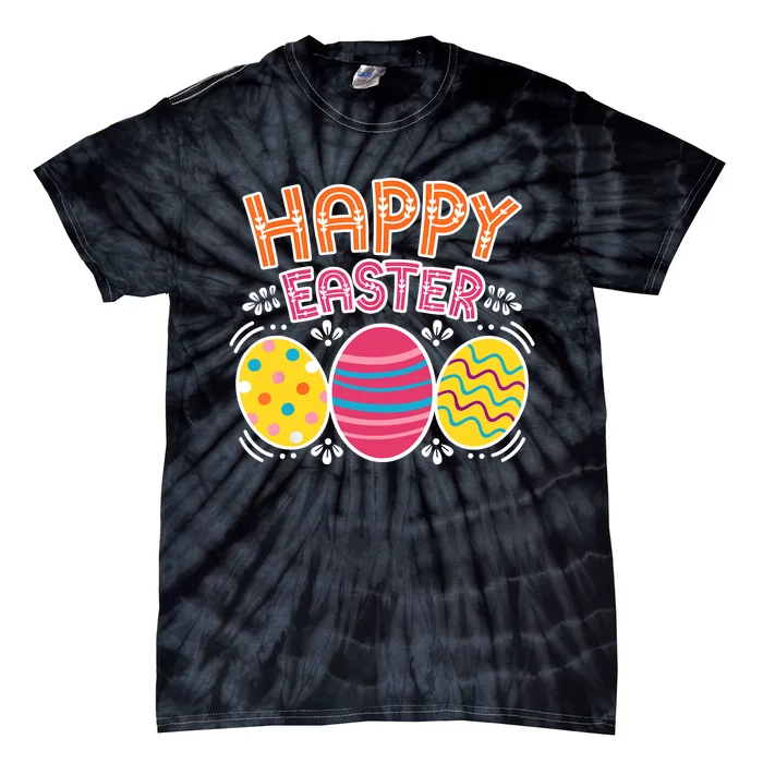 Happy Easter Day Colorful Egg Hunting Tie-Dye T-Shirt