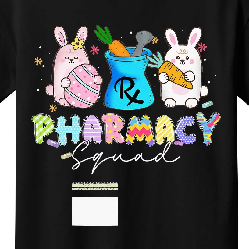 Happy Easter Day Cute Bunny Pharmacist Pharmacy Squad Kids T-Shirt