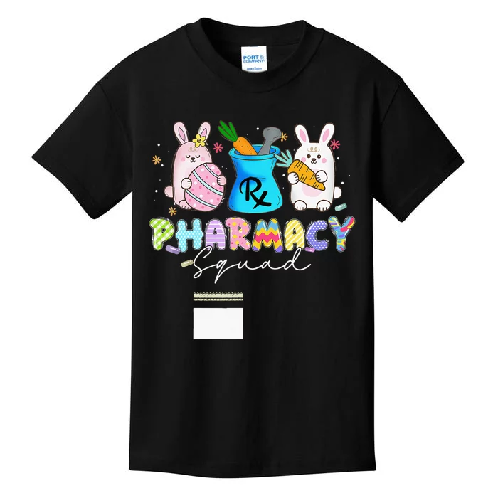 Happy Easter Day Cute Bunny Pharmacist Pharmacy Squad Kids T-Shirt