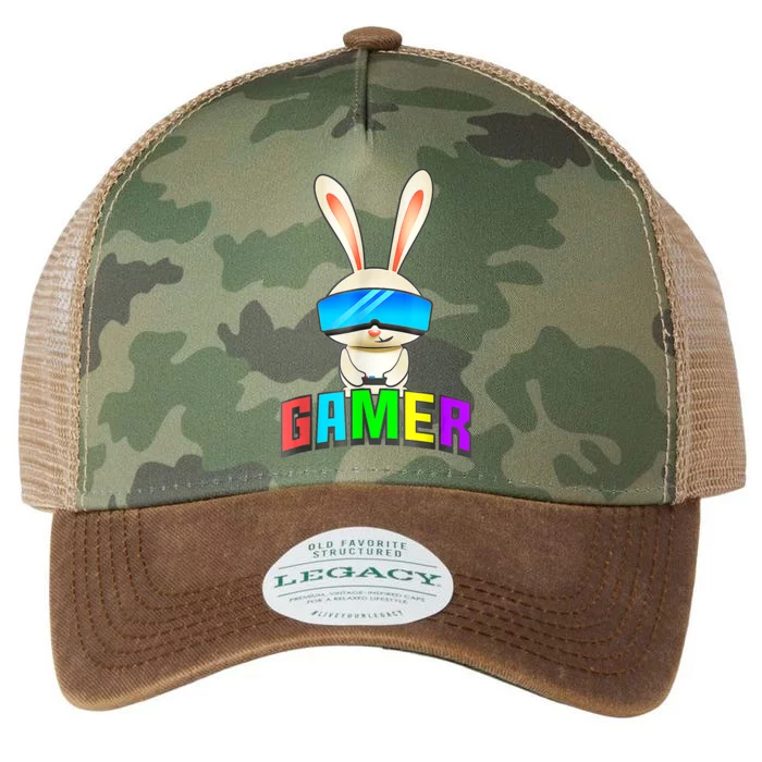 Happy Easter Day Bunny Egg Funny Gamer Legacy Tie Dye Trucker Hat