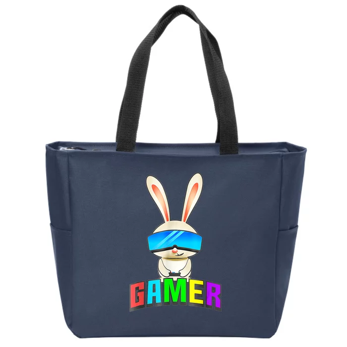 Happy Easter Day Bunny Egg Funny Gamer Zip Tote Bag