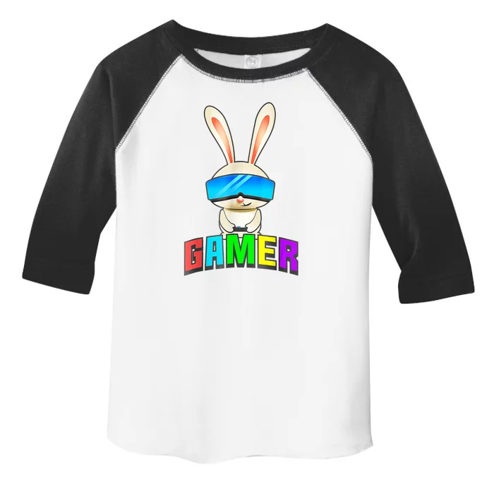 Happy Easter Day Bunny Egg Funny Gamer Toddler Fine Jersey T-Shirt