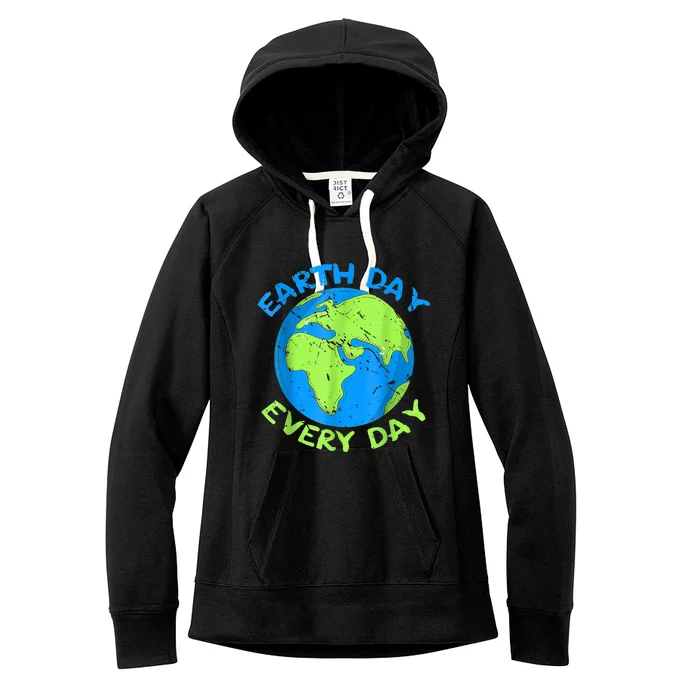 Happy Earth Day Everyday Cute Earth Day 2024 Women's Fleece Hoodie