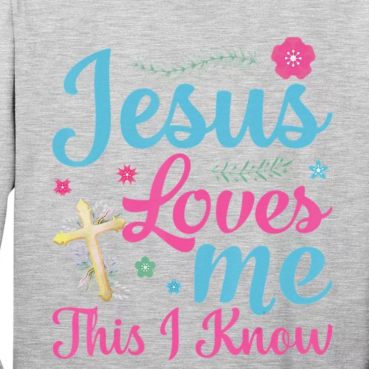 Happy Easter Day Quotes Jesus Loves Me This I Know Tall Long Sleeve T-Shirt