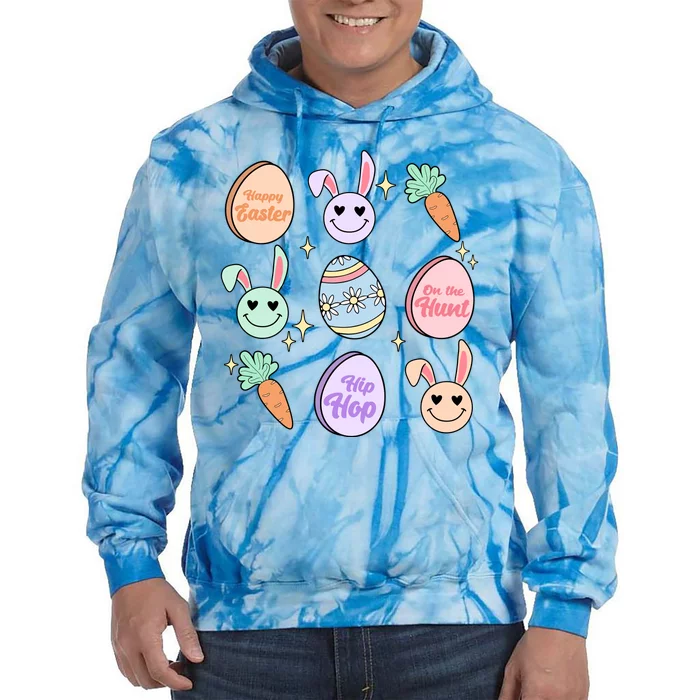 Happy Easter Day On The Hunt Hip Hop Retro Tie Dye Hoodie