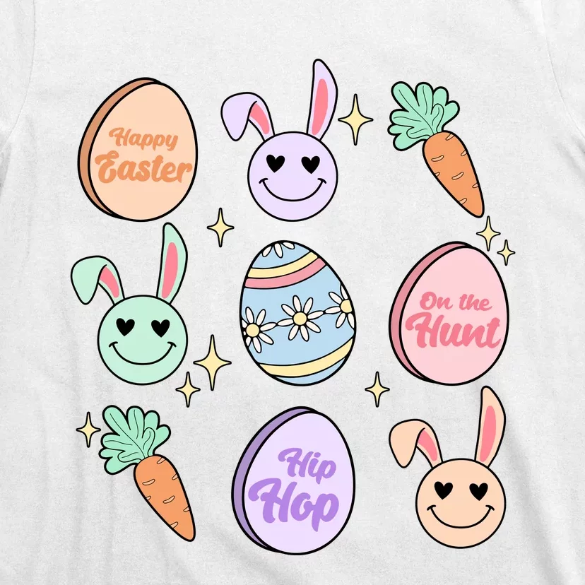 Happy Easter Day On The Hunt Hip Hop Retro T-Shirt