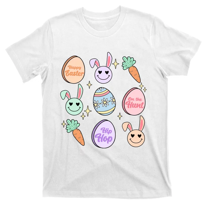 Happy Easter Day On The Hunt Hip Hop Retro T-Shirt