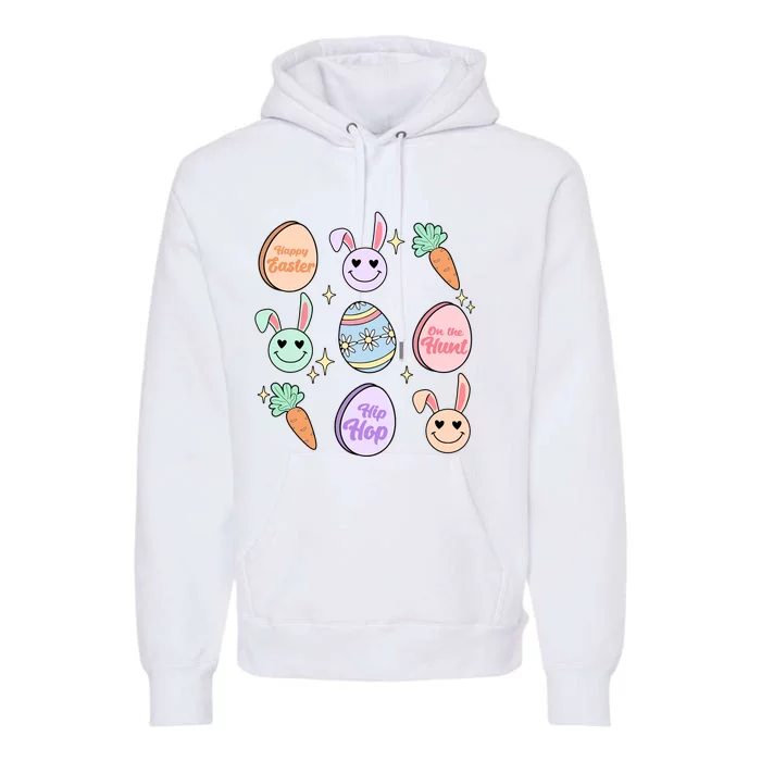 Happy Easter Day On The Hunt Hip Hop Retro Premium Hoodie