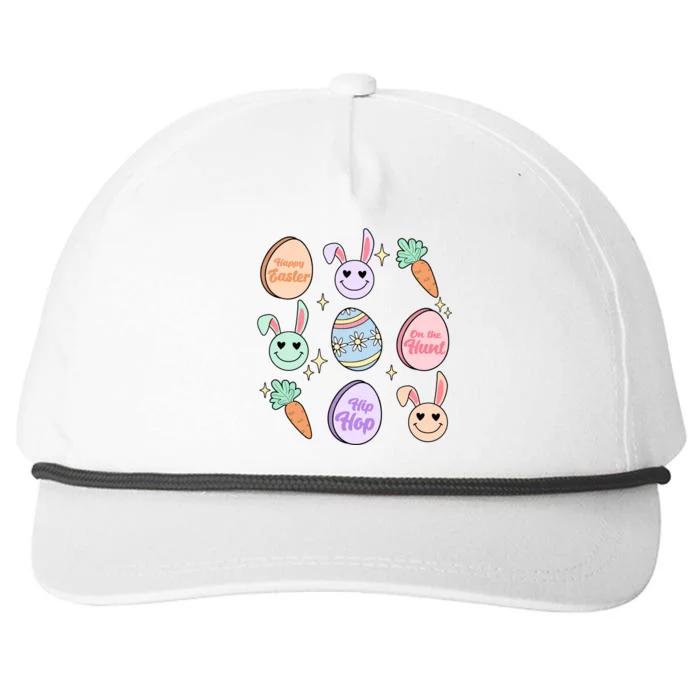 Happy Easter Day On The Hunt Hip Hop Retro Snapback Five-Panel Rope Hat