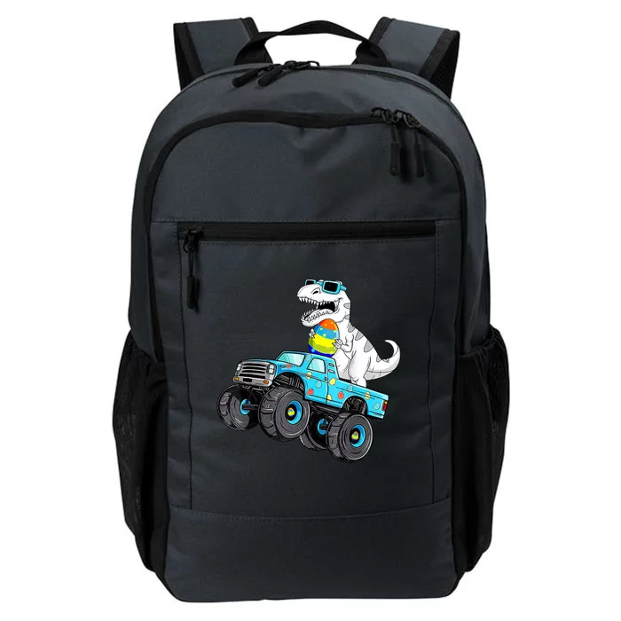 Happy Easter Dinosaur Riding Monster Truck T Rex Daily Commute Backpack