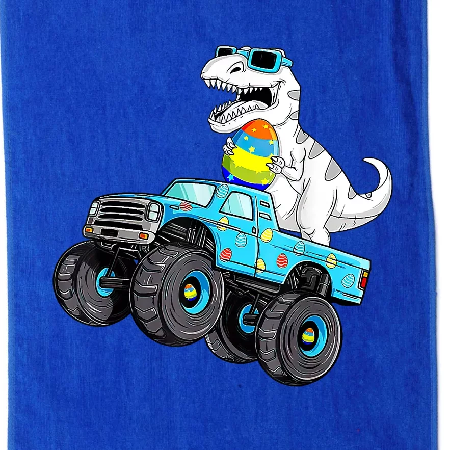 Happy Easter Dinosaur Riding Monster Truck T Rex Platinum Collection Golf Towel