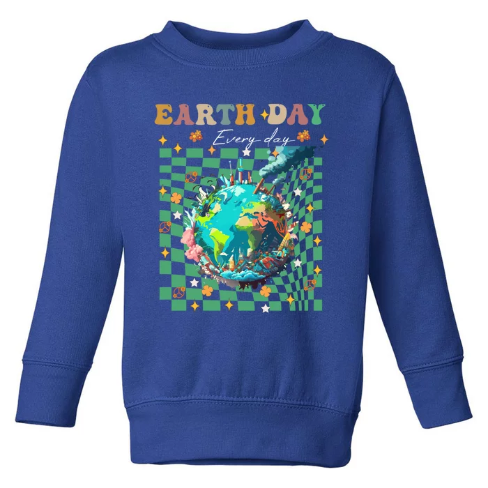 Happy Earth Day 2024 Everyday Great Gift Toddler Sweatshirt