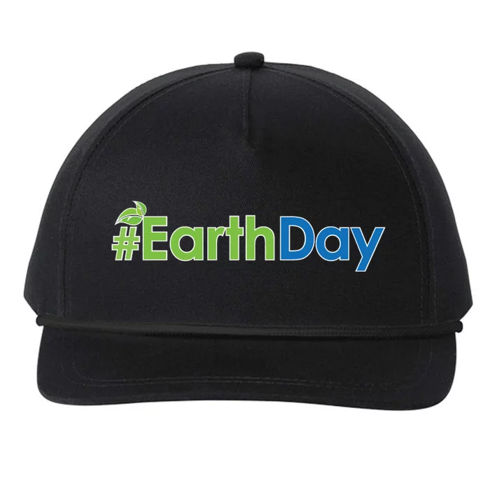 Hashtag Earth Day Awareness Snapback Five-Panel Rope Hat