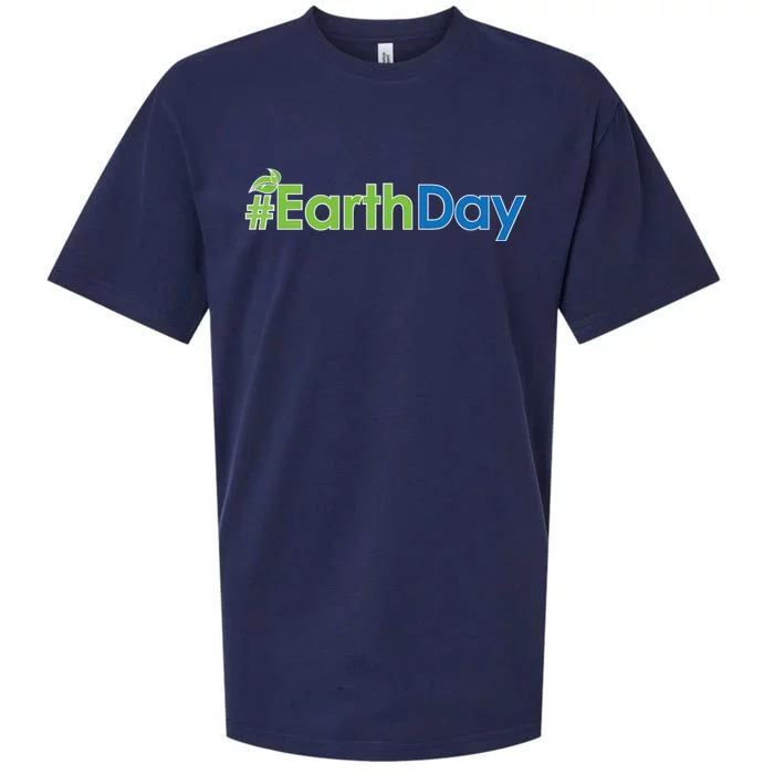 Hashtag Earth Day Awareness Sueded Cloud Jersey T-Shirt