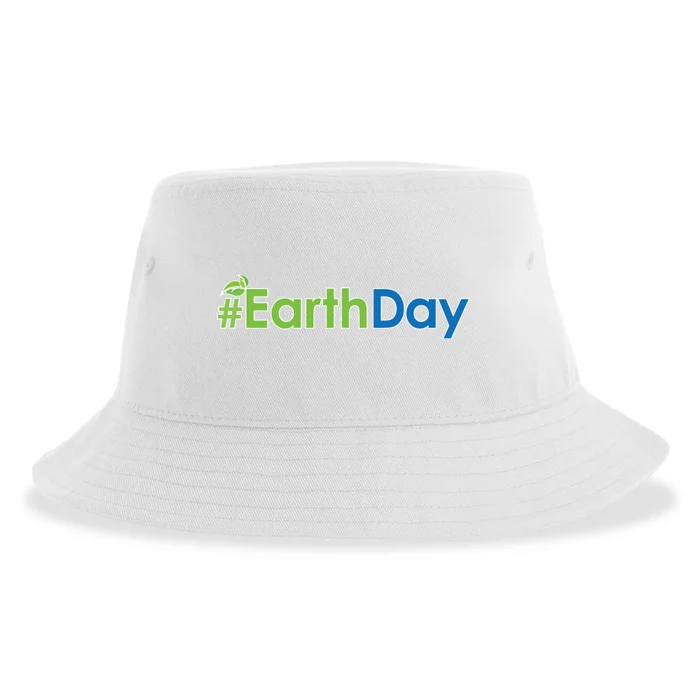 Hashtag Earth Day Awareness Sustainable Bucket Hat