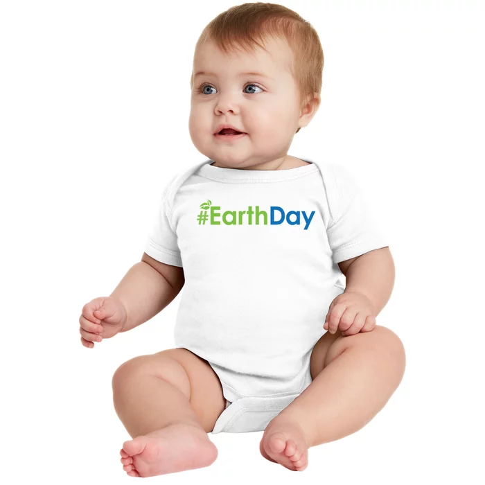 Hashtag Earth Day Awareness Baby Bodysuit