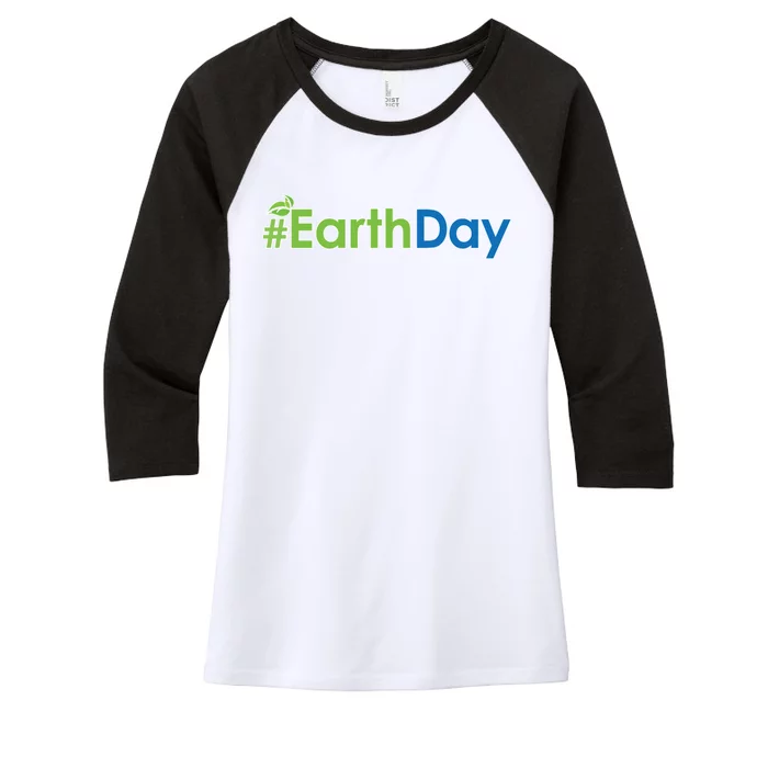 Hashtag Earth Day Awareness Women's Tri-Blend 3/4-Sleeve Raglan Shirt