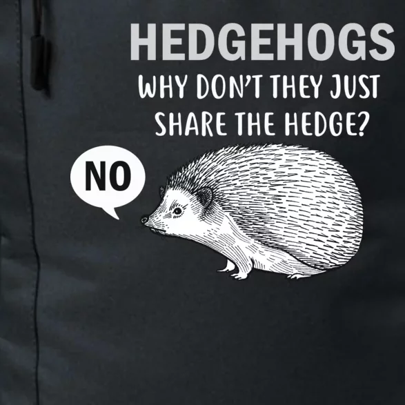 Hedgehogs Can't Share Daily Commute Backpack