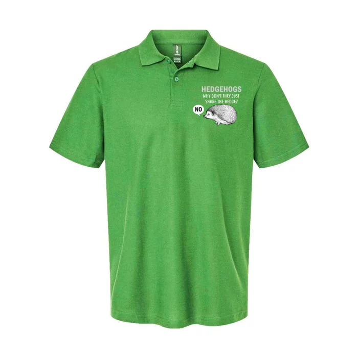 Hedgehogs Can't Share Softstyle Adult Sport Polo