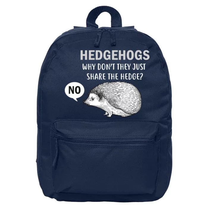 Hedgehogs Can't Share 16 in Basic Backpack