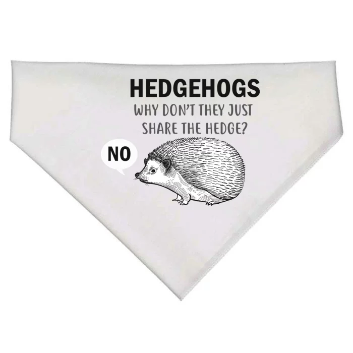 Hedgehogs Can't Share USA-Made Doggie Bandana