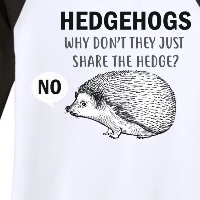 Hedgehogs Can't Share Women's Tri-Blend 3/4-Sleeve Raglan Shirt