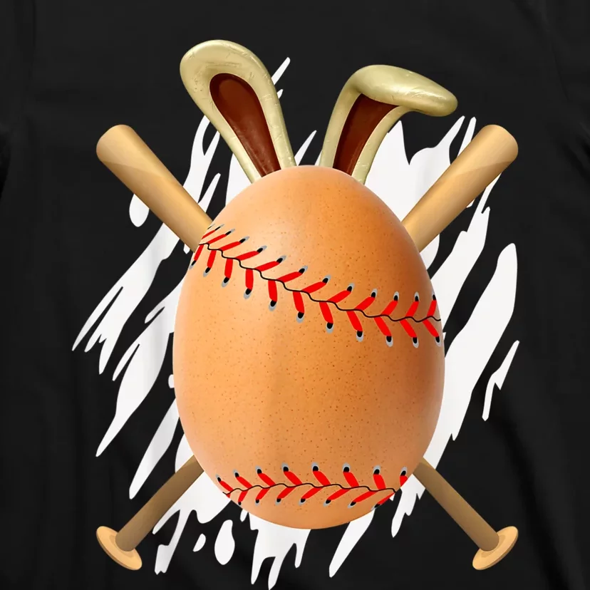 Happy Easter Egg Hunting Cute Baseball Bunny Ears Lover T-Shirt