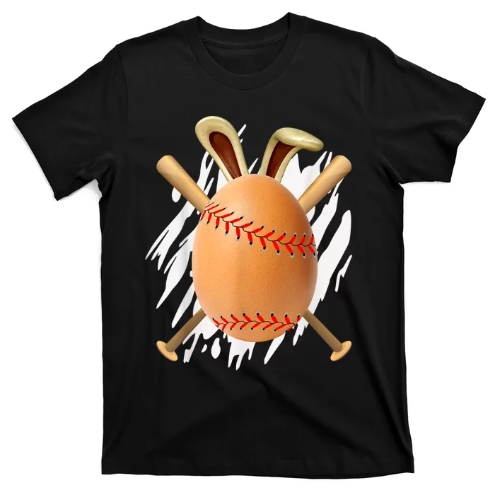 Happy Easter Egg Hunting Cute Baseball Bunny Ears Lover T-Shirt