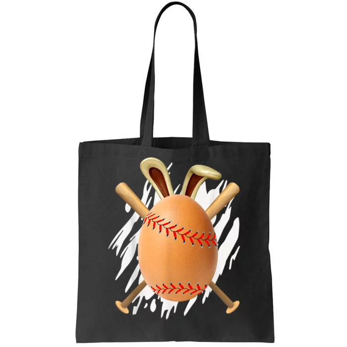 Happy Easter Egg Hunting Cute Baseball Bunny Ears Lover Tote Bag