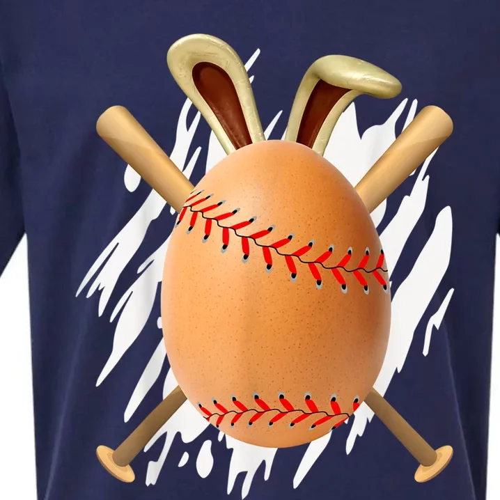 Happy Easter Egg Hunting Cute Baseball Bunny Ears Lover Sueded Cloud Jersey T-Shirt