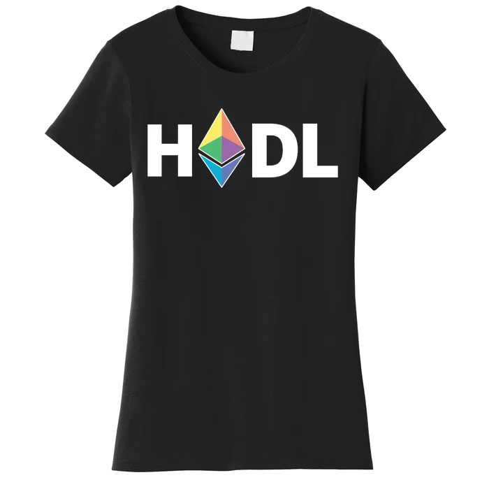 HODL Ethereum, Ethereum Logo Cryptocurrency, Funny HODL ETH Women's T-Shirt