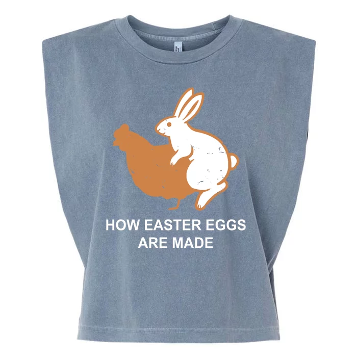 How Easter Eggs Are Made Funny Sarcastic Garment-Dyed Women's Muscle Tee