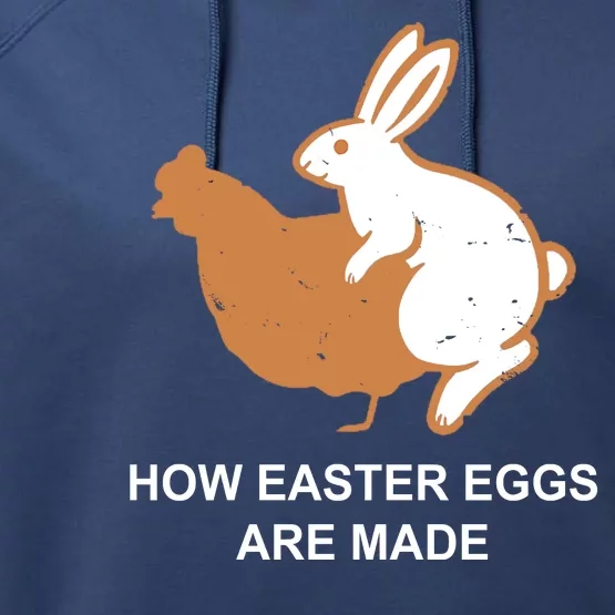 How Easter Eggs Are Made Funny Sarcastic Performance Fleece Hoodie