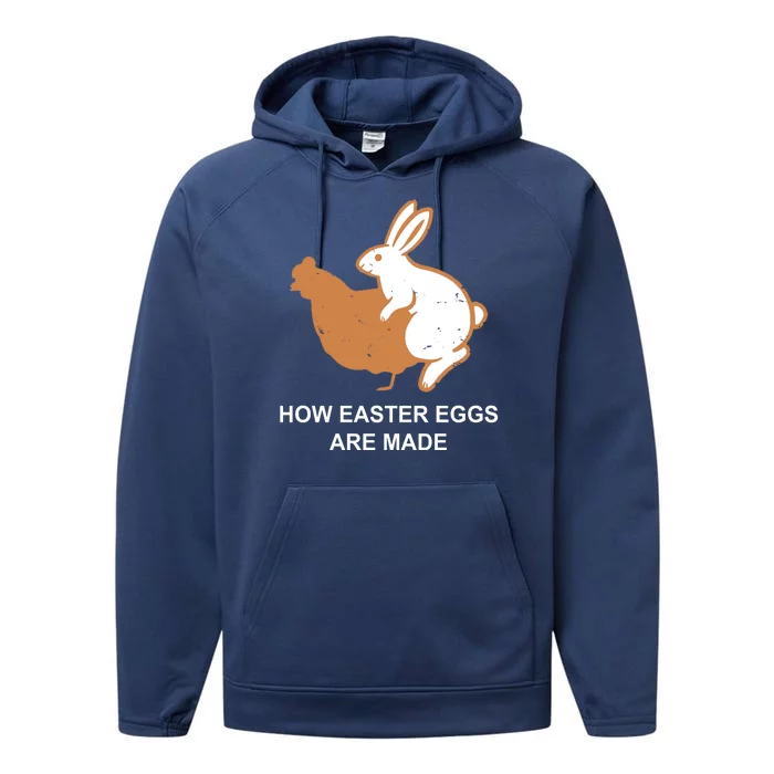 How Easter Eggs Are Made Funny Sarcastic Performance Fleece Hoodie