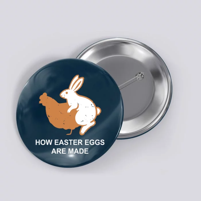 How Easter Eggs Are Made Funny Sarcastic Button