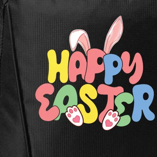 Happy Easter Easter Bunny Ears Easter Egg Hunt Matching City Backpack