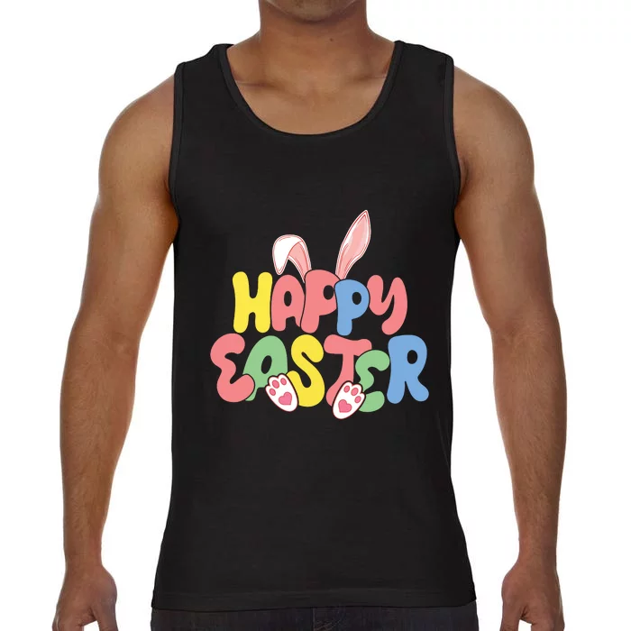 Happy Easter Easter Bunny Ears Easter Egg Hunt Matching Comfort Colors® Tank Top