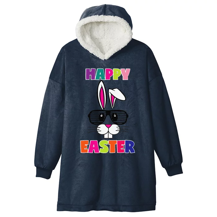 Happy Easter Easter Bunny Costume 80s Shutter Shades Hooded Wearable Blanket