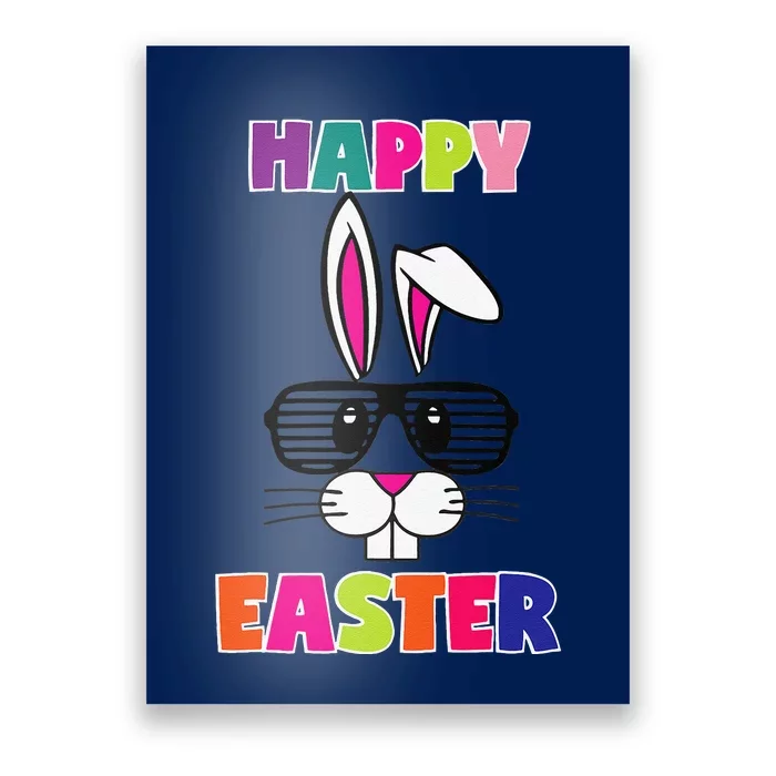 Happy Easter Easter Bunny Costume 80s Shutter Shades Poster